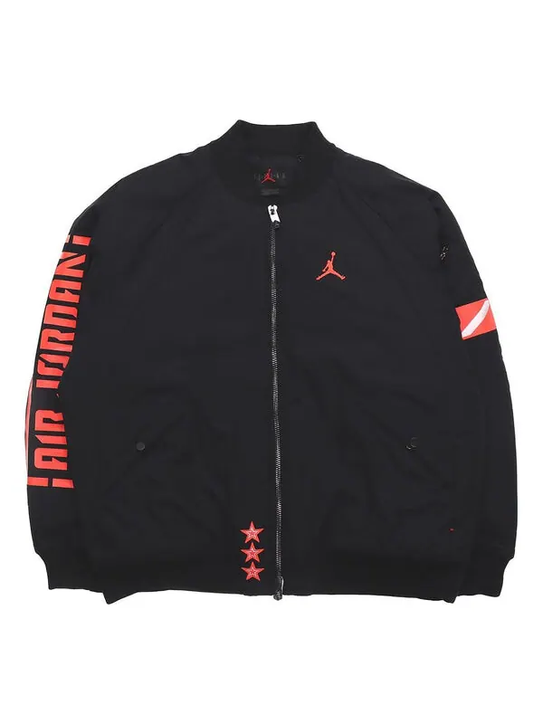 Куртка Air Jordan Stand Collar Long Sleeve Bomber Jacket 'Black' — изображение 1 из 4, черный