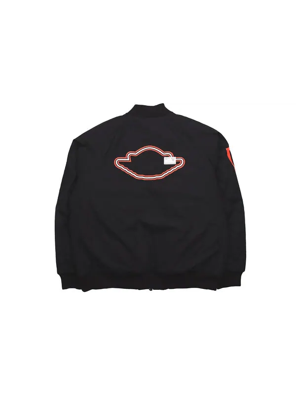 Куртка Air Jordan Stand Collar Long Sleeve Bomber Jacket 'Black' — изображение 2 из 4, черный