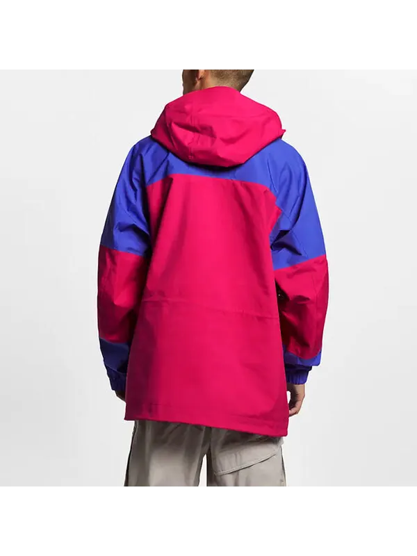 Куртка men's acg gore-tex outdoor windproof hooded jacket red blue 'rush pink hyper royal' Nike — изображение 4 из 4, розовый