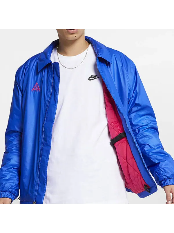 Куртка men's acg primaloft jkt outdoor sports padded clothes jacket blue 'hyper royal rush pink' Nike — изображение 4 из 4
