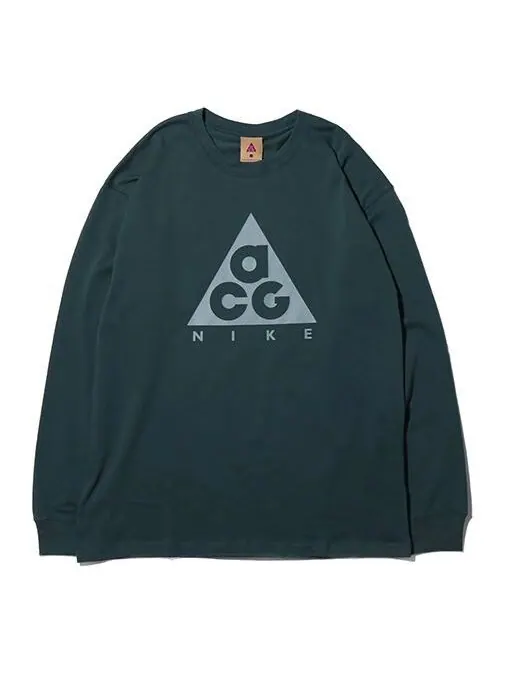 Футболка lab acg long-sleeve t-shirt 'deep jungle aviator grey' Nike — изображение 1 из 3, глубокий/серый