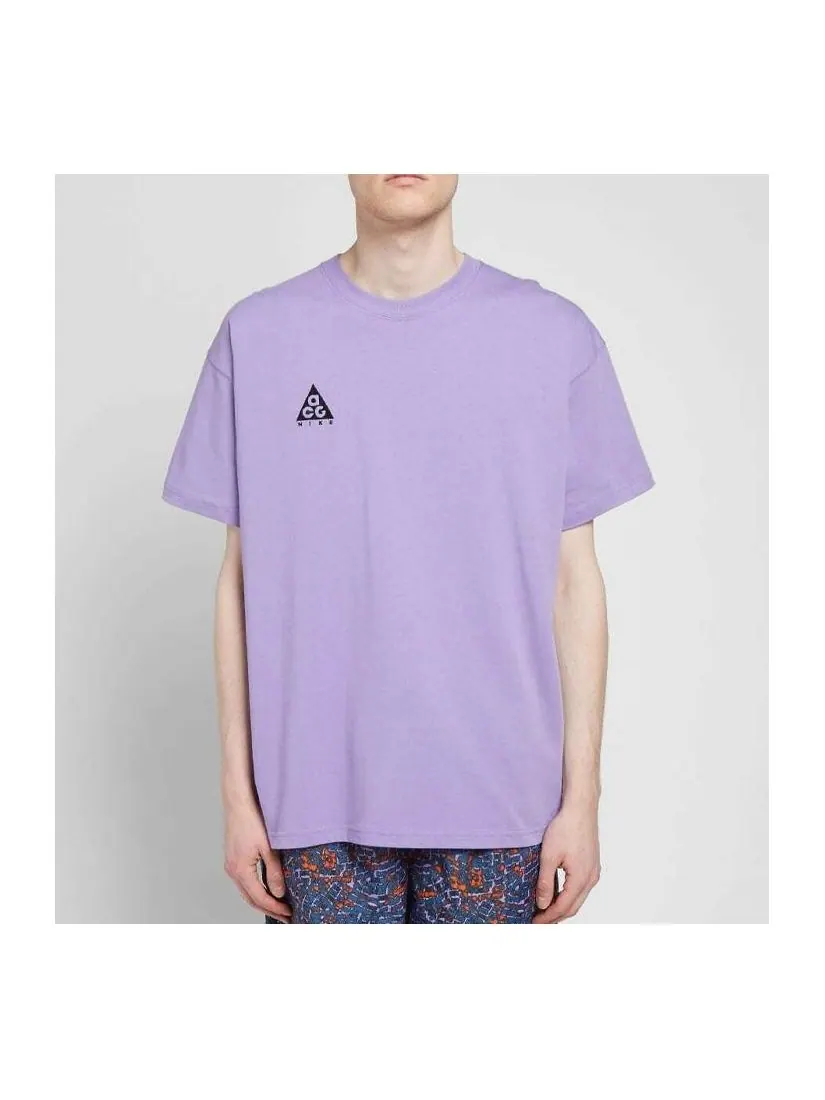 Футболка Men's Nike ACG logo Short Sleeve Purple T-Shirt — изображение 1 из 3, фиолетовый