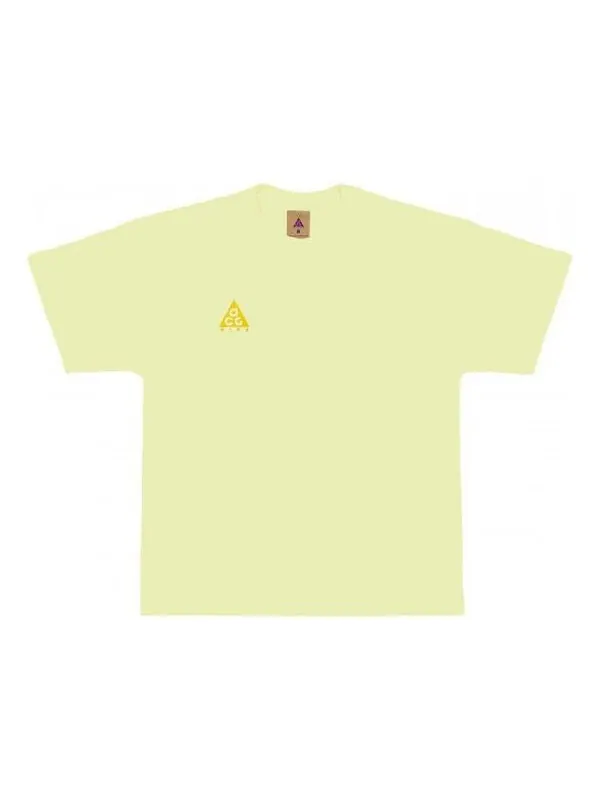 Футболка acg small logo casual с коротким рукавом Nike — изображение 1 из 1, зеленый/золотистый