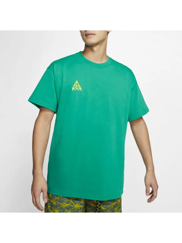 Футболка acg small logo casual short sleeve green Nike — изображение 4 из 4, зеленый/желтый