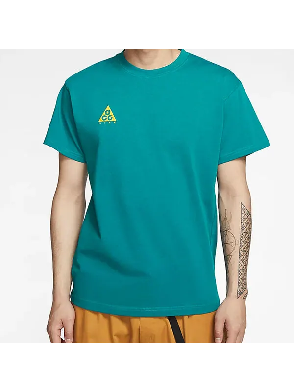 Футболка acg small logo casual short sleeve green Nike — изображение 3 из 4, зеленый