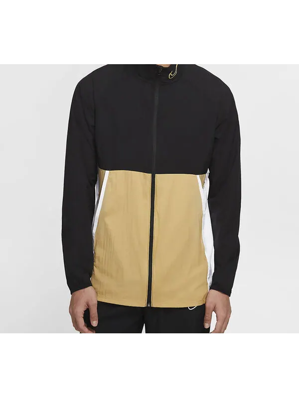 Куртка academy track jacket 'black gold' Nike — изображение 2 из 3, черный/золотистый/белый
