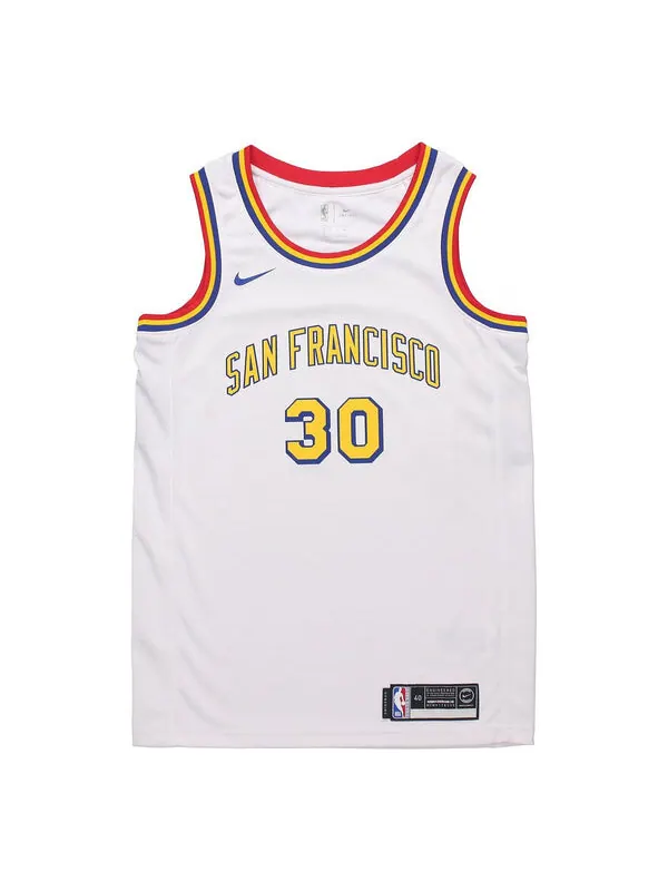 Майка Nike NBA Retro limited Jersey SW Fan Edition Golden State Warriors Curry 30 White — изображение 1 из 4, белый