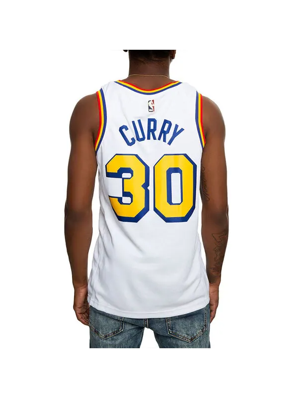 Майка Nike NBA Retro limited Jersey SW Fan Edition Golden State Warriors Curry 30 White — изображение 4 из 4, белый