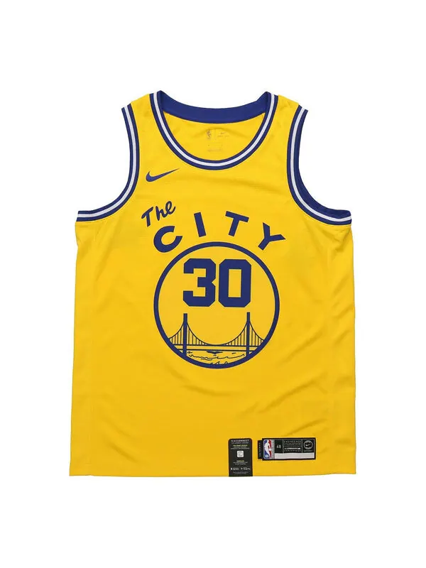 Футболка nba golden state warriors hardwood classics curry swingman домашняя майка Nike — изображение 1 из 4, желтый
