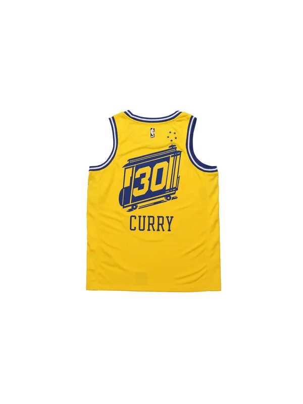 Футболка nba golden state warriors hardwood classics curry swingman домашняя майка Nike — изображение 2 из 4, желтый