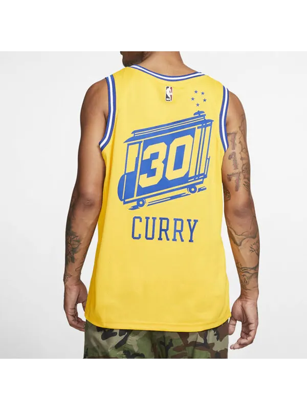 Футболка nba golden state warriors hardwood classics curry swingman домашняя майка Nike — изображение 4 из 4, желтый