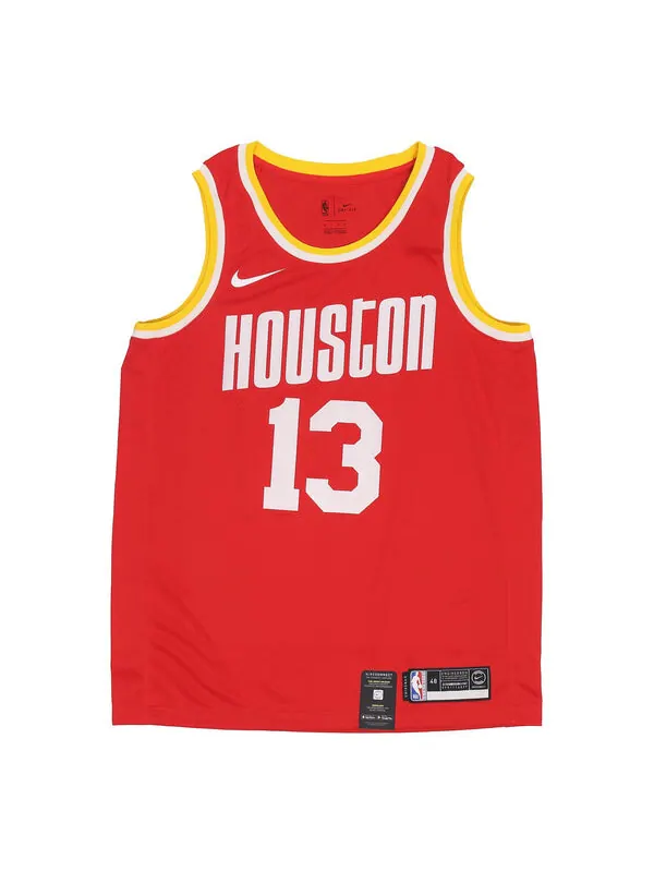 Спортивная футболка men's nba retro basketball jersey/vest houston rockets james harden no. 13 red Nike — изображение 1 из 2