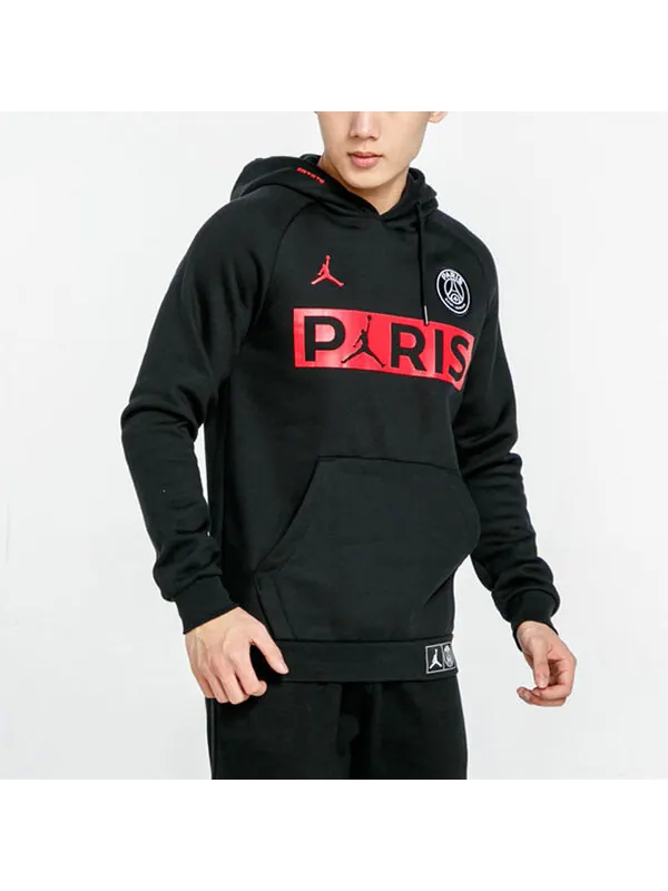 Толстовка Men's Air Jordan Paris Saint-Germain Fleece Black — изображение 3 из 4, черный