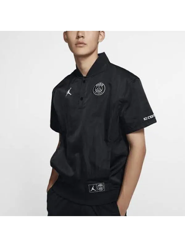 Куртка men's jordan logo breathable short sleeve jacket Nike — изображение 3 из 4, черный