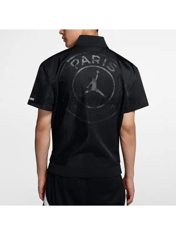 Куртка men's jordan logo breathable short sleeve jacket Nike — изображение 4 из 4, черный