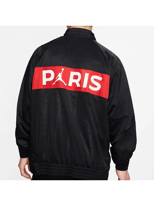 Куртка Air Jordan Paris Saint-Germain FLIGHT SUIT Jacket Black — изображение 4 из 4, черный