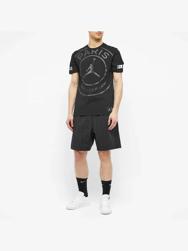 Футболка с логотипом paris saint germain с коротким рукавом американское издание Air Jordan — изображение 4 из 4, черный
