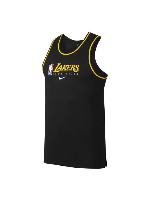 Спортивная футболка nba dri-fit los angeles lakers sports basketball jersey/vest black Nike — изображение 1 из 4, черный