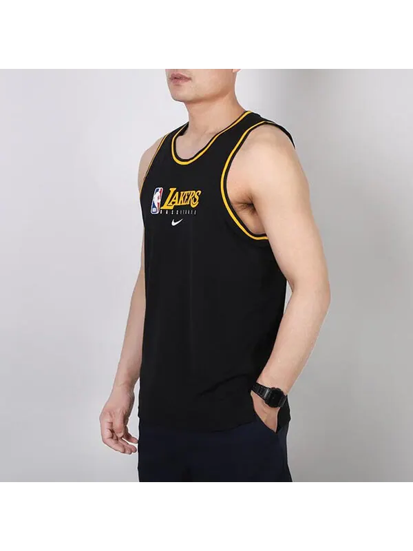 Спортивная футболка nba dri-fit los angeles lakers sports basketball jersey/vest black Nike — изображение 3 из 4, черный