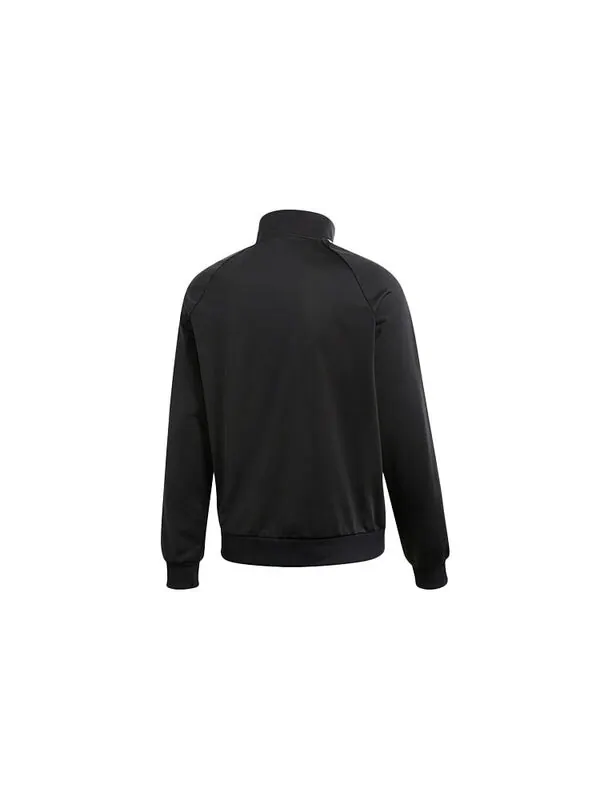 Куртка adidas Logo Printing Side Stripe Stand Collar Sports Jacket Black — изображение 2 из 4, черный
