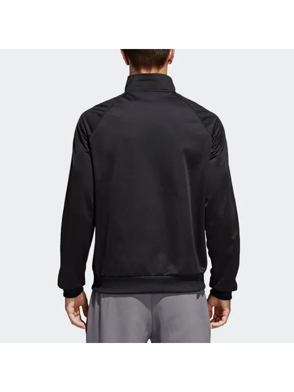 Куртка adidas Logo Printing Side Stripe Stand Collar Sports Jacket Black — изображение 4 из 4, черный