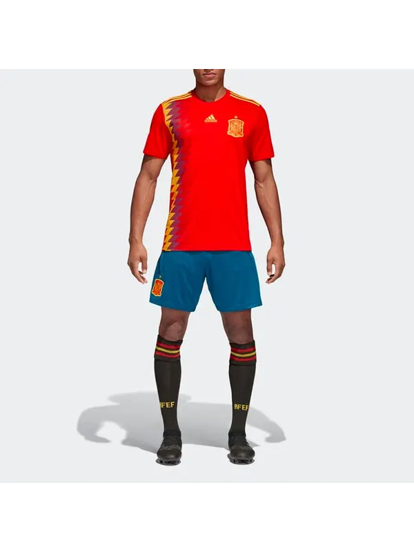 Шорты rfcf training shorts 'blue marine' Adidas — изображение 3 из 4, синий/красный/желтый