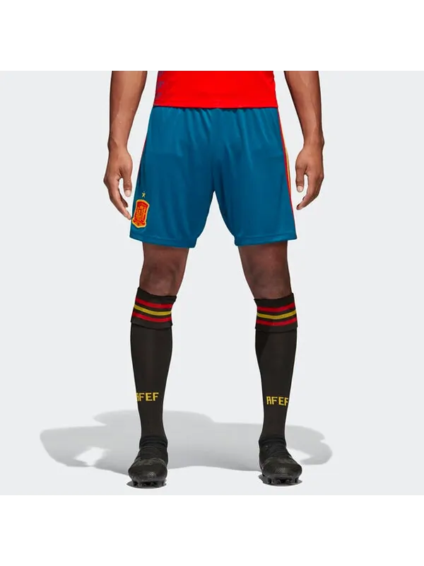 Шорты rfcf training shorts 'blue marine' Adidas — изображение 4 из 4, синий/красный/желтый