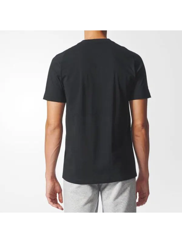 Футболка adidas Training Round Neck Pullover Short Sleeve 'Black' — изображение 4 из 4, черный
