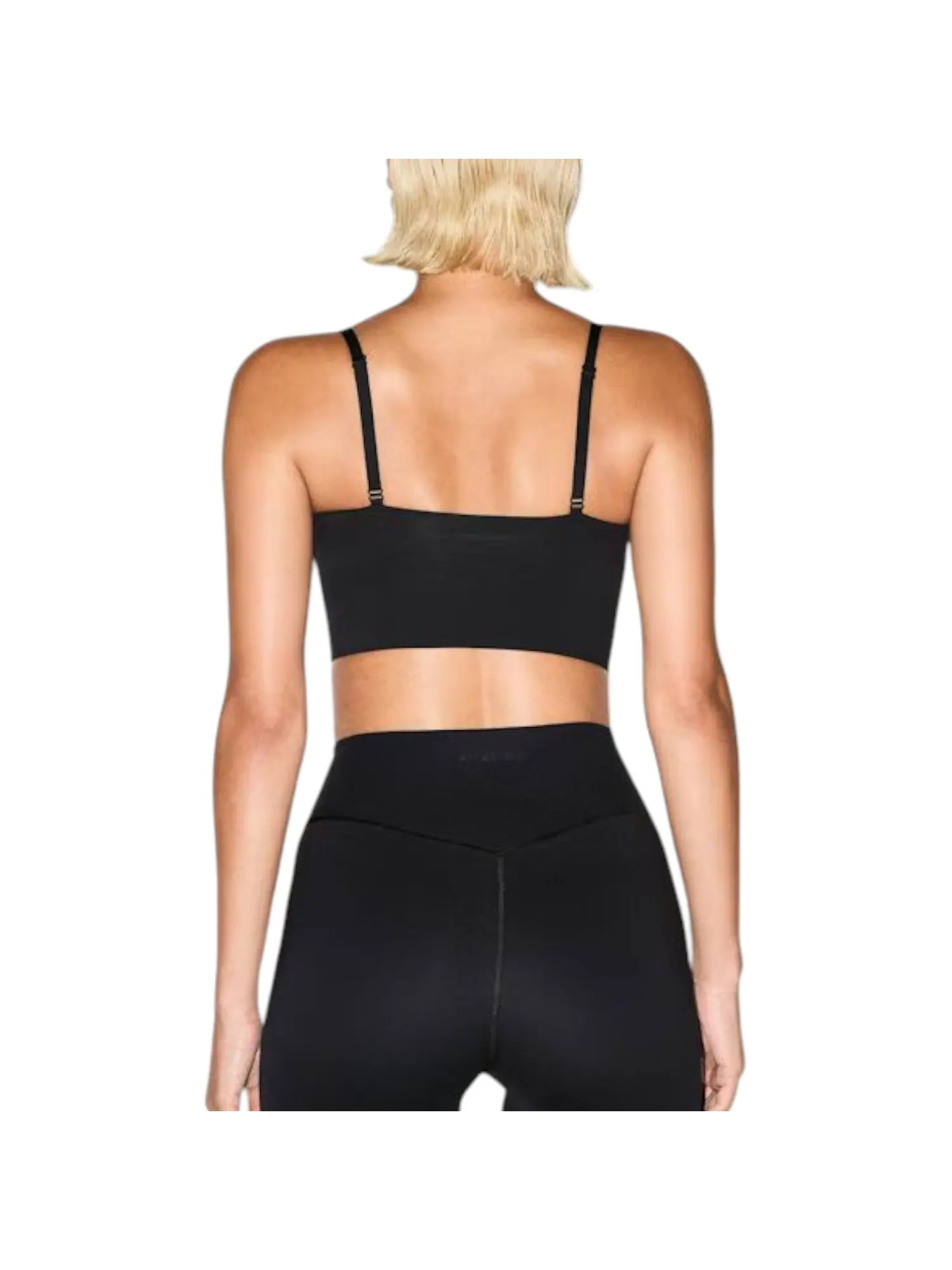 Бюстгальтер (WMNS) Nike x SKIMS Matte Cami Longline Bra 'Obsidian' — изображение 3 из 3, черный