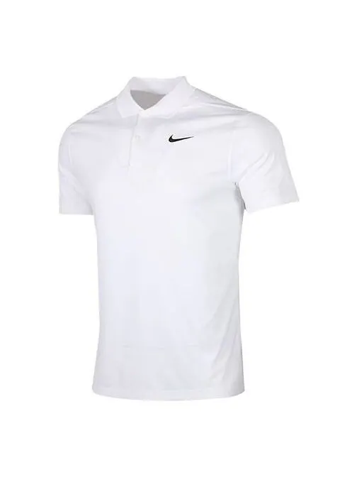 Футболка dri-fit victory logo quick dry breathable sports short sleeve polo shirt white Nike — изображение 1 из 3, белый