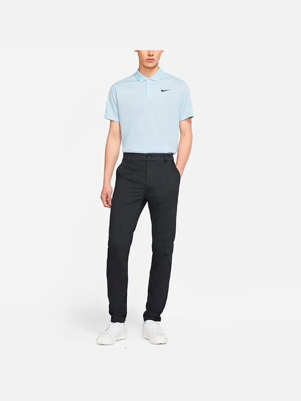 Футболка dri-fit victory logo quick dry breathable sports short sleeve polo shirt light blue Nike — изображение 3 из 4