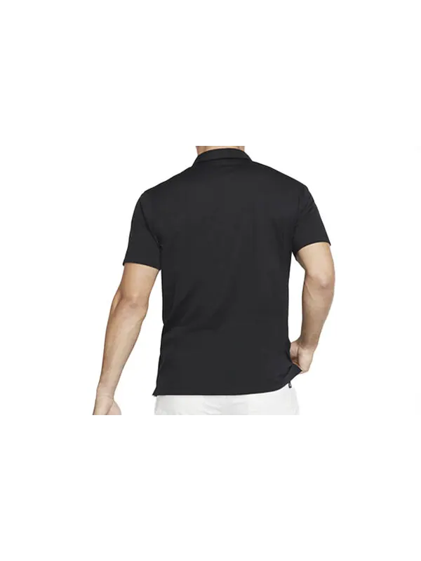 Футболка dri-fit player stripe golf lapel short sleeve polo shirt black Nike — изображение 2 из 2, черный