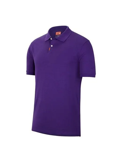 Футболка casual breathable short sleeve polo shirt purple Nike — изображение 1 из 4, фиолетовый