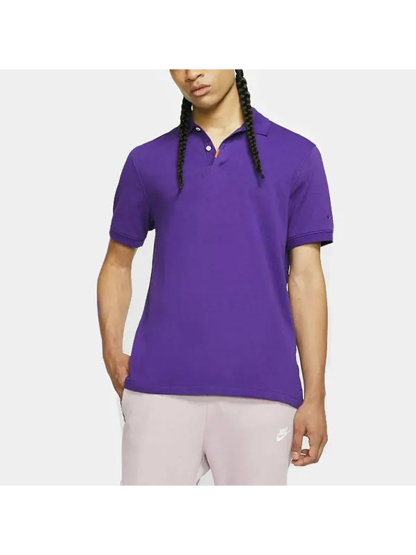 Футболка casual breathable short sleeve polo shirt purple Nike — изображение 3 из 4, фиолетовый