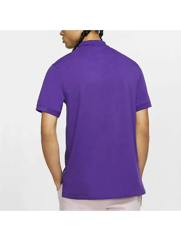 Футболка casual breathable short sleeve polo shirt purple Nike — изображение 4 из 4, фиолетовый