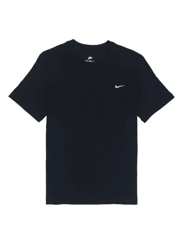 Футболка Nike Sportswear Solid Color Embroidered Logo Micro Mark Round Neck Casual Short Sleeve — изображение 1 из 3, мульти