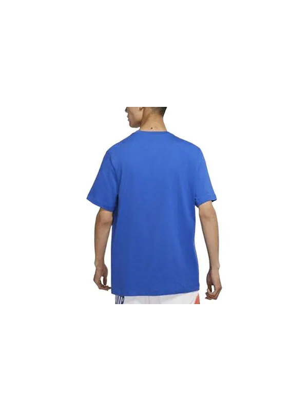 Футболка Men's Nike Logo Printing Round Neck Pullover Short Sleeve Blue T-Shirt — изображение 2 из 3, мульти