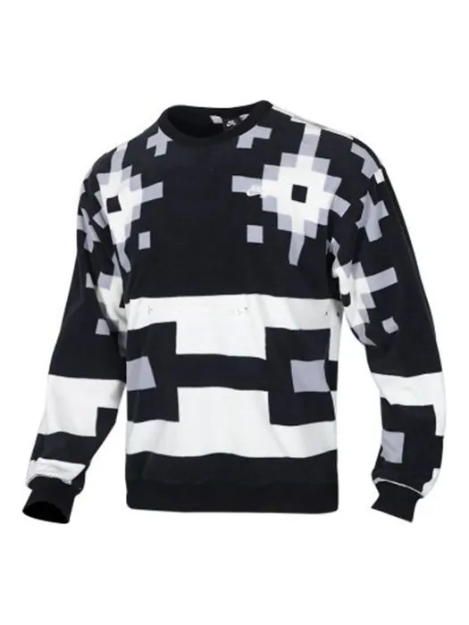 Толстовка Nike SB Skateboard Icon Pattern Printed Sweater For Men Black/White — изображение 1 из 4, черный/белый