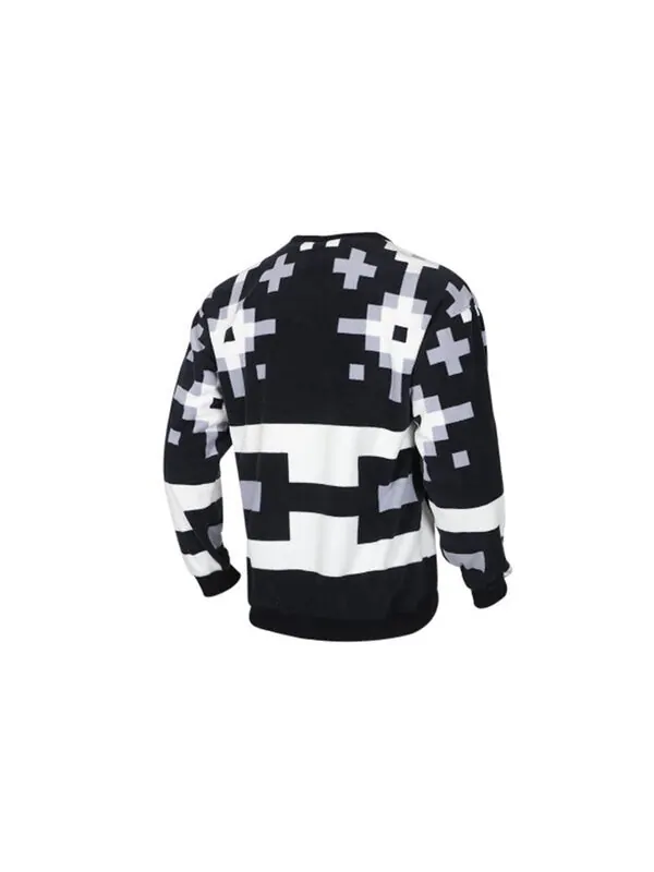 Толстовка Nike SB Skateboard Icon Pattern Printed Sweater For Men Black/White — изображение 2 из 4, черный/белый