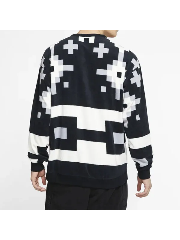 Толстовка Nike SB Skateboard Icon Pattern Printed Sweater For Men Black/White — изображение 4 из 4, черный/белый