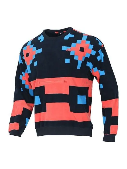 Толстовка Nike SB Skateboard Icon Pattern Printed Sweater For Men Black/Red — изображение 1 из 1, черный/красный