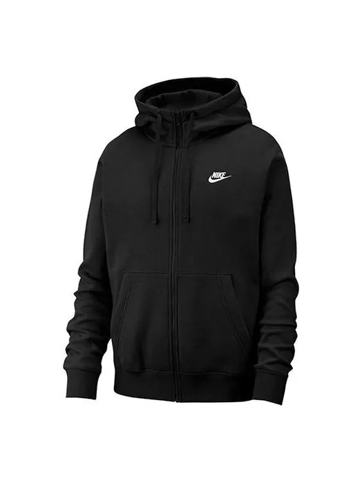 Куртка Nike Casual Sports Solid Color Zipper hoodie Jacket Black — изображение 1 из 4, черный