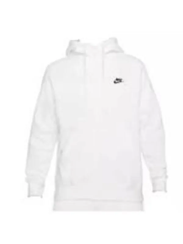 Куртка спортивная одежда клуб флисовая толстовка с капюшоном на молнии Nike — изображение 1 из 3, белый