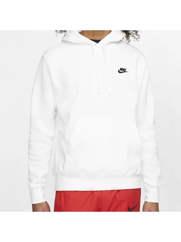 Толстовка Nike Sportswear Club White — изображение 2 из 3, белый