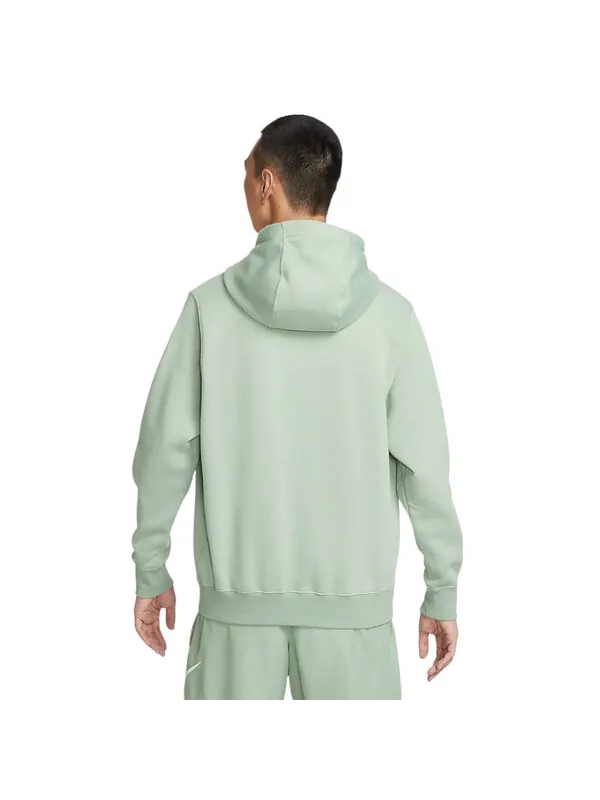 Толстовка sportswear club fleece hoodie 'green' Nike — изображение 2 из 3, зеленый/белый