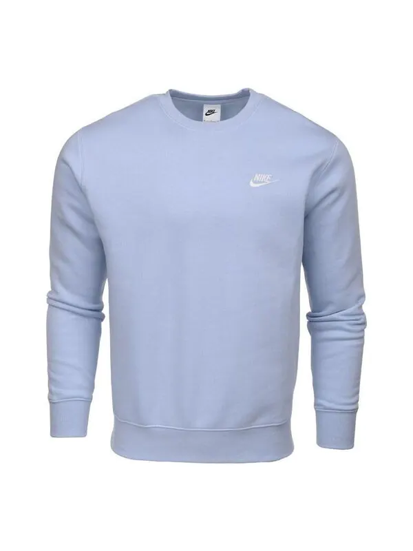 Толстовка Nike Sportswear Club Fleece Solid Color Logo Embroidered Round Neck Long Sleeves Light — изображение 1 из 2, мульти