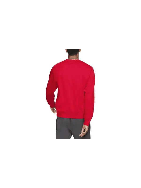 Толстовка Nike Sportswear Club Fleece Crewneck 'University Red White' — изображение 2 из 4, красный/белый