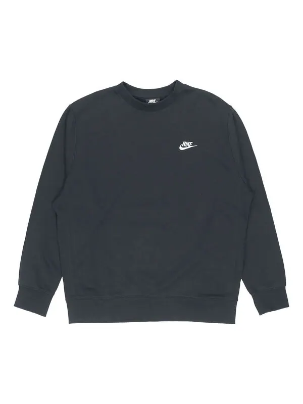 Толстовка Nike Sportswear Club Fleece Round Neck Pullover Black — изображение 1 из 4, черный