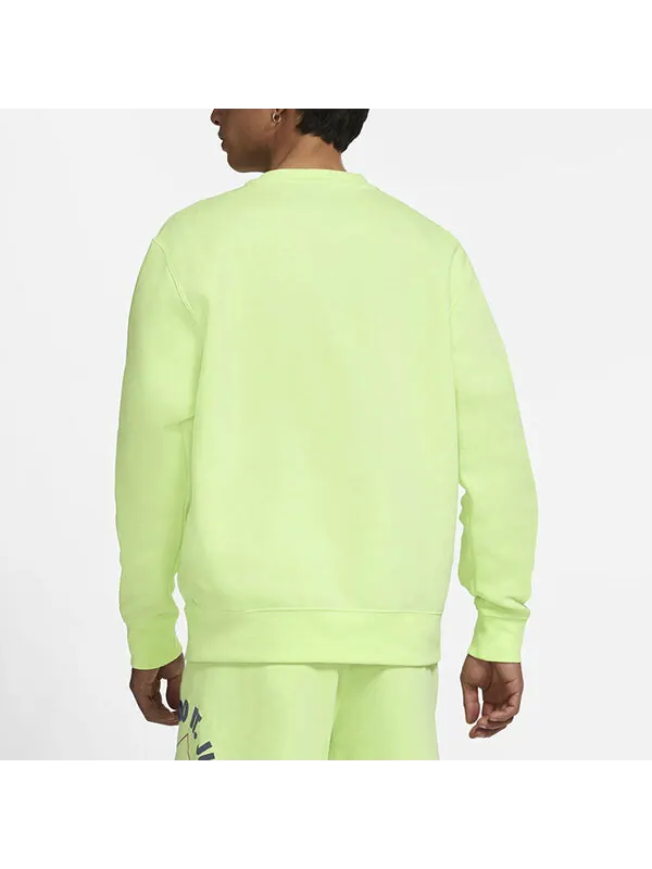 Толстовка Nike Sportswear Club Fleece Stay Warm Sports Pullover Round Neck Green — изображение 4 из 4, зеленый