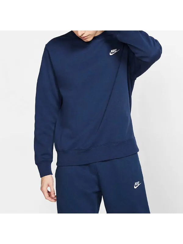 Толстовка Nike Sportswear Casual Sports Round Neck Pullover Blue — изображение 4 из 4, синий